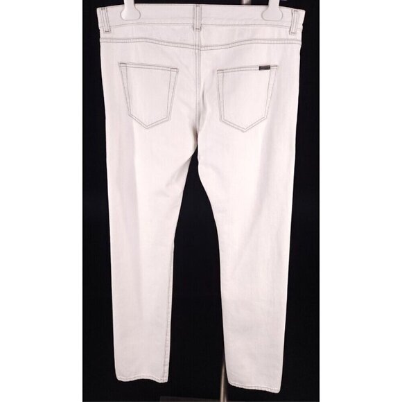 Saint Laurent Paris D18 M/SL-LW Jeans 34 Mens Off White Defect New - Picture 6 of 16